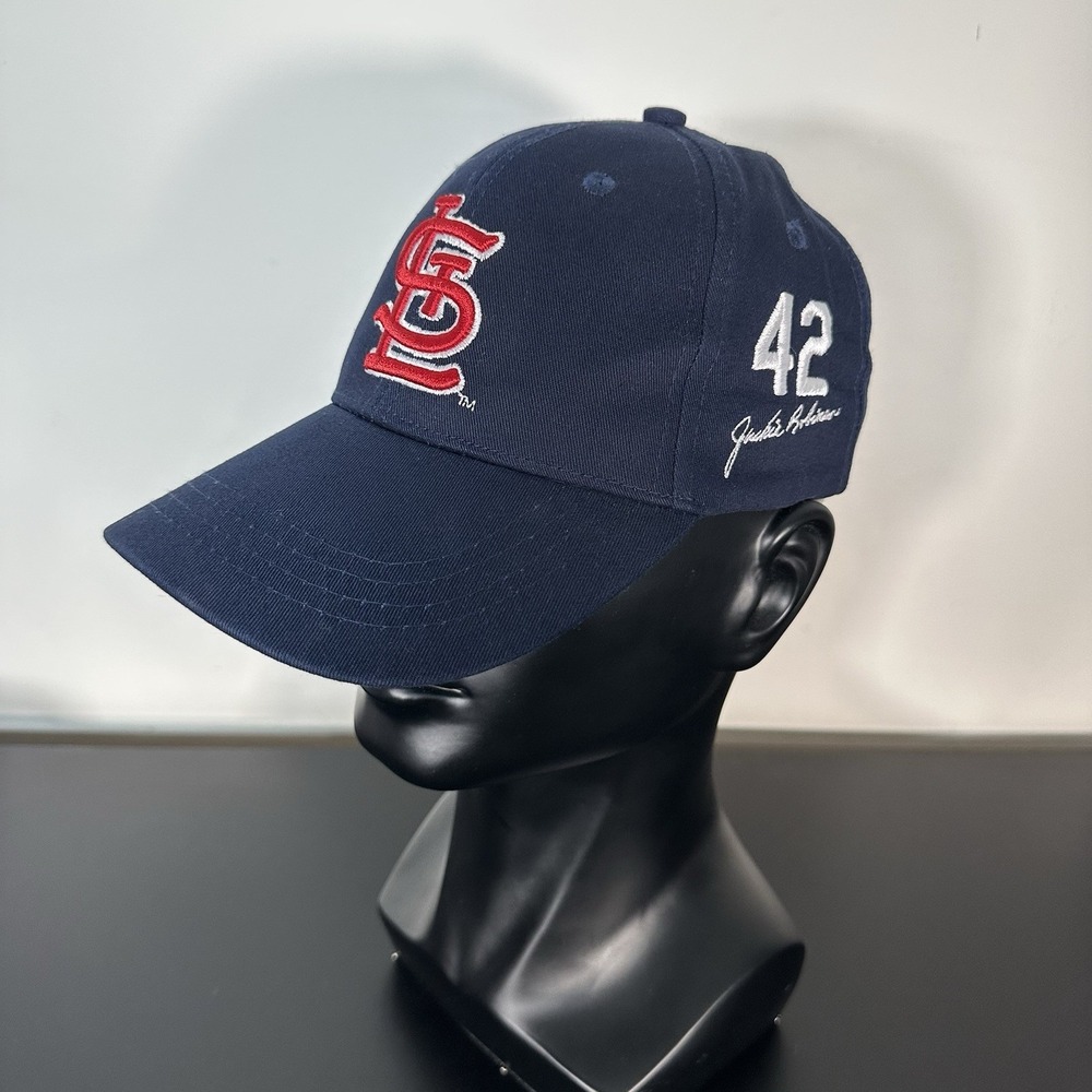St. Louis Cardinals Jackie Robinson 42 Hat Navy Blue Dad Cap MLB Licensed Retro
